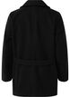 Kort ulljakke med belte, Black, Packshot image number 1