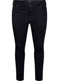 Cropped Amy jeans med glidel&aring;s, Svart