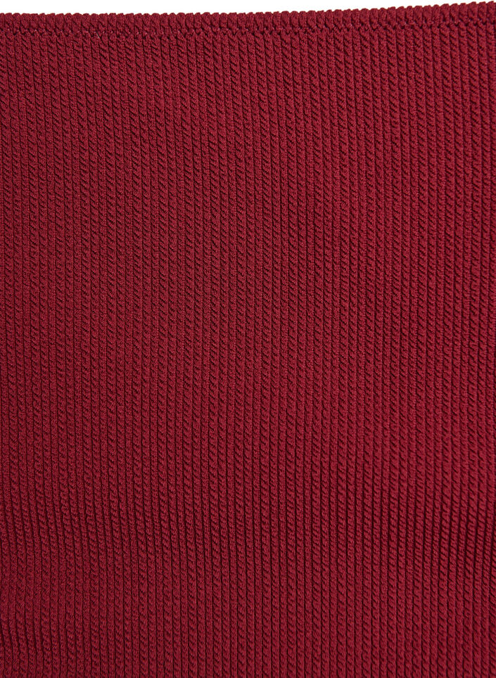 Bikinitruser med h&oslash;y midje og tekstur, R&oslash;d, Packshot image number 2