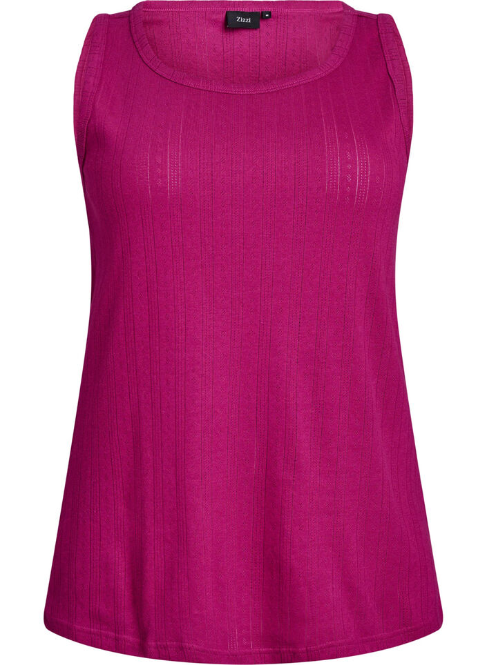 Nattopp i organisk bomull med et teksturert m&oslash;nster, Rosa, Packshot image number 0