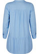 Tunika med V-hals og rynkede detaljer, Blå, Packshot image number 1