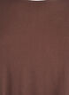 Vevet bluse med korte ermer og rund hals, Brun, Packshot image number 2