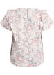 Bluse i bomull med broderie anglaise og volanger, Rosa, Packshot image number 1