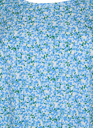 Kjole med trykk og korte ermer, Blue Small Flower, Packshot image number 2