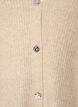 Cardigan med V-hals og ribbestruktur, Beige, Packshot image number 2