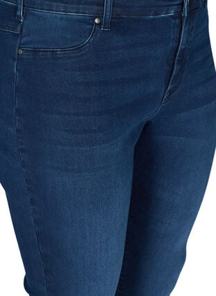 Zizzi Jeggings i bomullsblanding, Dark blue denim, Packshot image number 2