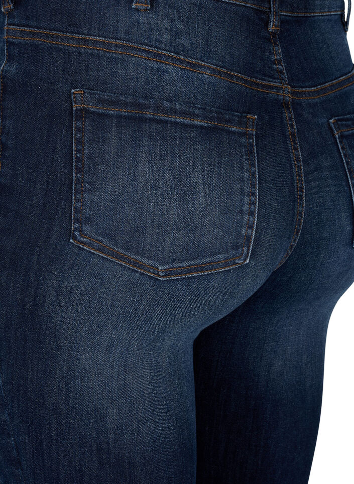 Supersmale jeans med høy midje, Dark Blue, Packshot