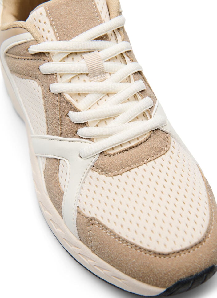 Sporty sneakers med mesh, Beige, Packshot image number 3