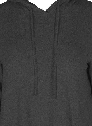 Langermet kjole med hette, Dark Grey Melange, Packshot image number 2