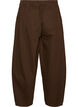 Barrel-jeans med h&oslash;y midje og elastisk linning, Brun, Packshot image number 1