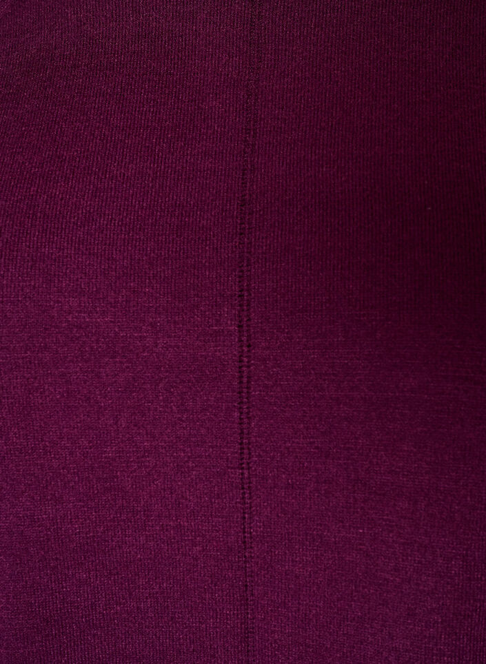 Strikket bluse med rund hals og strikket m&oslash;nster, R&oslash;d, Packshot image number 2