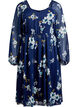 Chiffon festkjole med lange ermer, Bl&aring;, Packshot image number 0