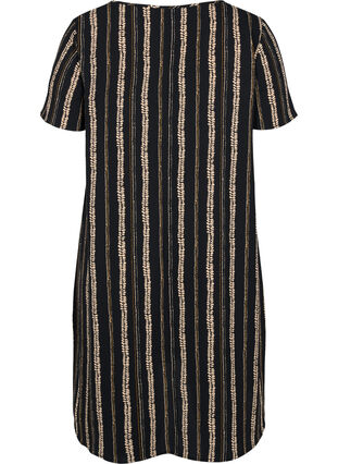 Mønstrete kjole med korte ermer, Graphic Stripe, Packshot image number 1