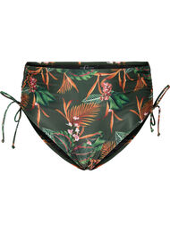 Trykt bikini bunner med høy midje, Boheme Palm Aop 