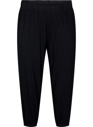 Zizzi 3/4 lange jerseybukser med høy midje, Black, Packshot image number 0