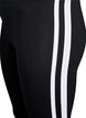 Viskoseleggings med side striper, Black W. Stripe, Packshot image number 2