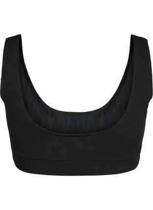 Bikinitopp med crepe struktur, Black, Packshot image number 1