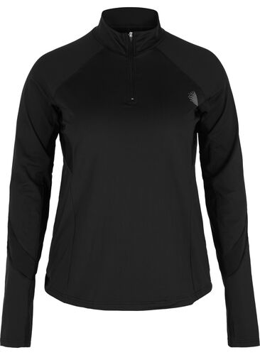 Treningsjakke med mesh , Black, Packshot image number 0