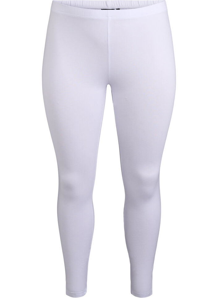 Basis leggings i viskose, Hvit, Packshot image number 0