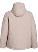Quiltet jakke med hette og lommer, Beige, Packshot image number 1