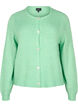 Strikket cardigan med ull og knapper, Light G. Green Mel., Packshot image number 0