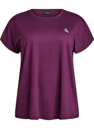 Ensfarget trenings-T-skjorte, Potent Purple