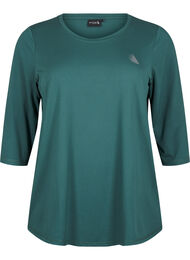 Treningsbluse med 3/4-ermer, Bistro Green