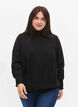 viskosebluse med smock, Black, Model image number 0