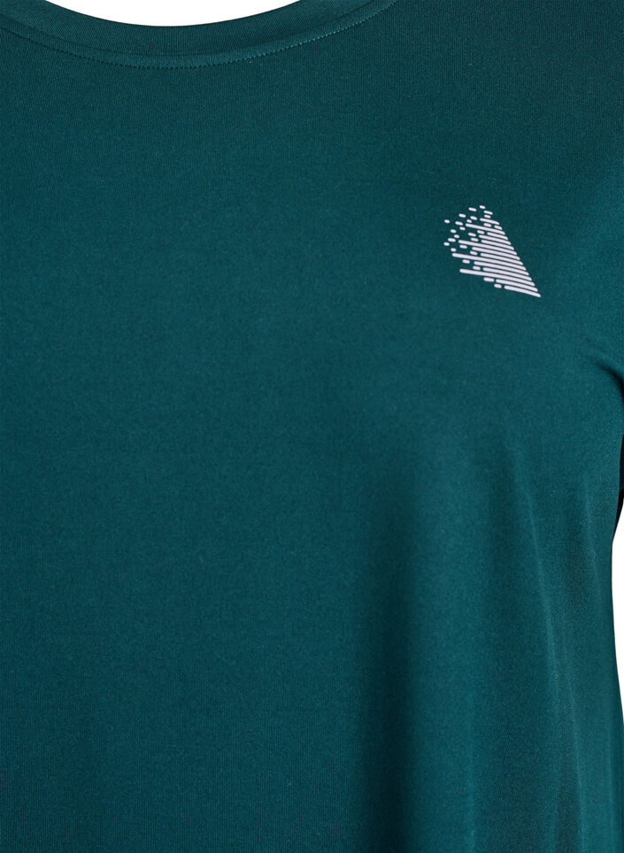 Ensfarget trenings-T-skjorte, Grønn, Packshot image number 2