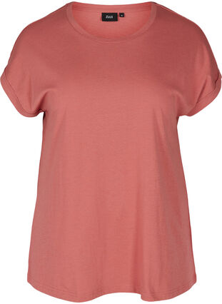 T-skjorte i bomullsmiks, Faded Rose Mel., Packshot image number 0
