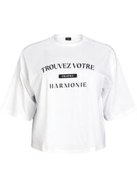 Kort T-skjorte med Loose fit, Hvit Kort T-skjorte med Loose fit