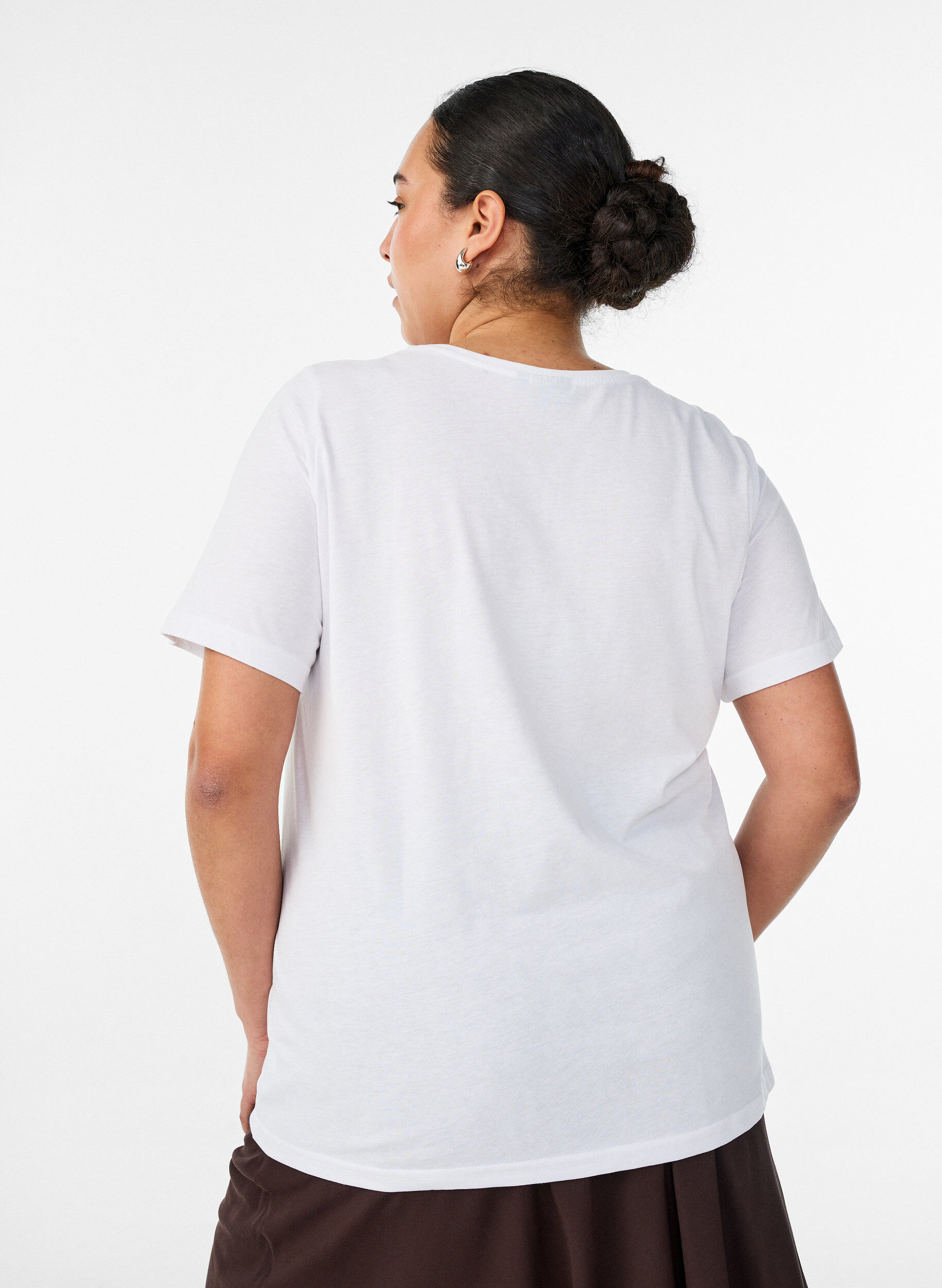 ZizziT-skjorte med trykk, Hvit, Model image number 2