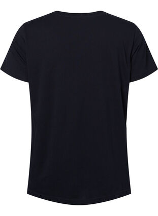 Trenings-t-skjorte med trykk, Black Ready to Start, Packshot image number 1