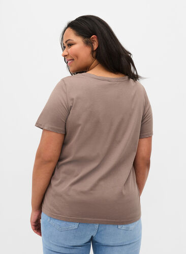 Kortermet T-skjorte i bomull med trykk, Falcon WAYS, Model image number 1