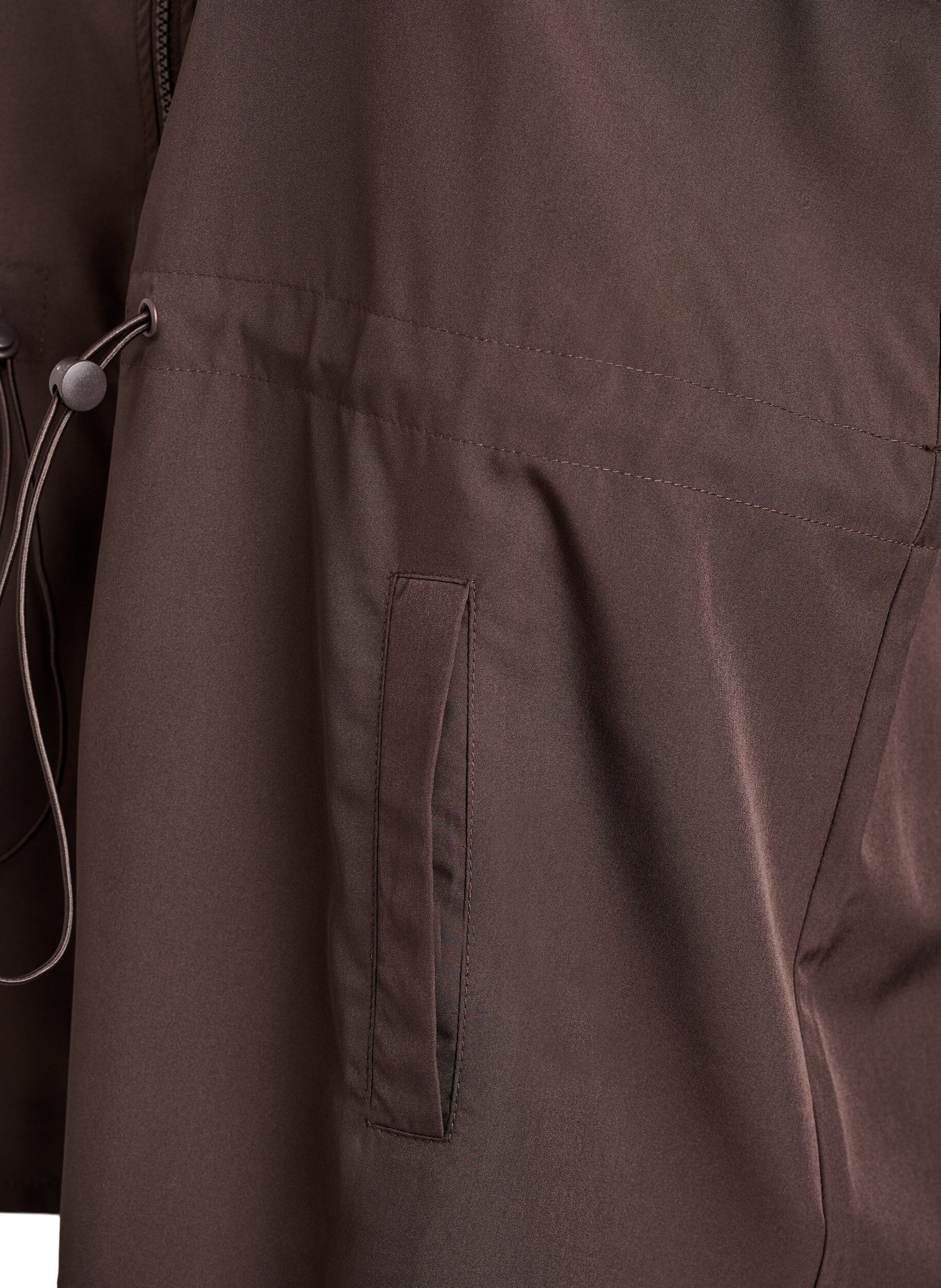 Zizzi Ermel&oslash;s vest med elastisk midje, Brun, Packshot image number 3