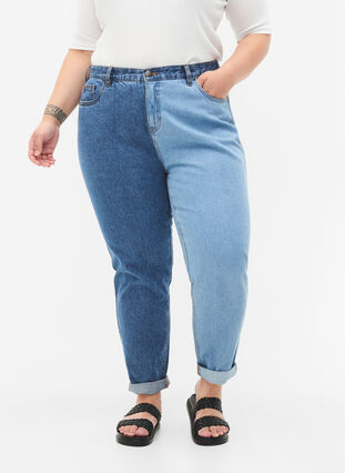Tofarget Mille Mom Fit Jeans, Lt. B. Comb, Model image number 2