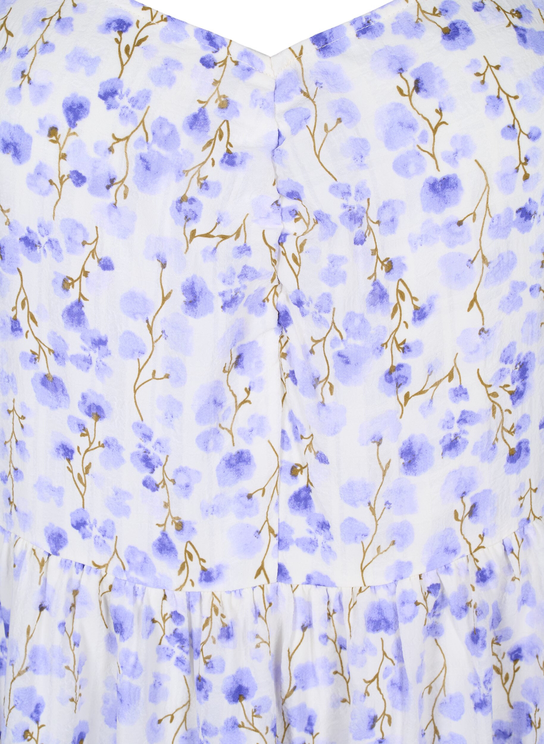 Zizzi Sommerkjole med blomstertrykk og blondedetaljer, Sand Verbena AOP, Packshot image number 2