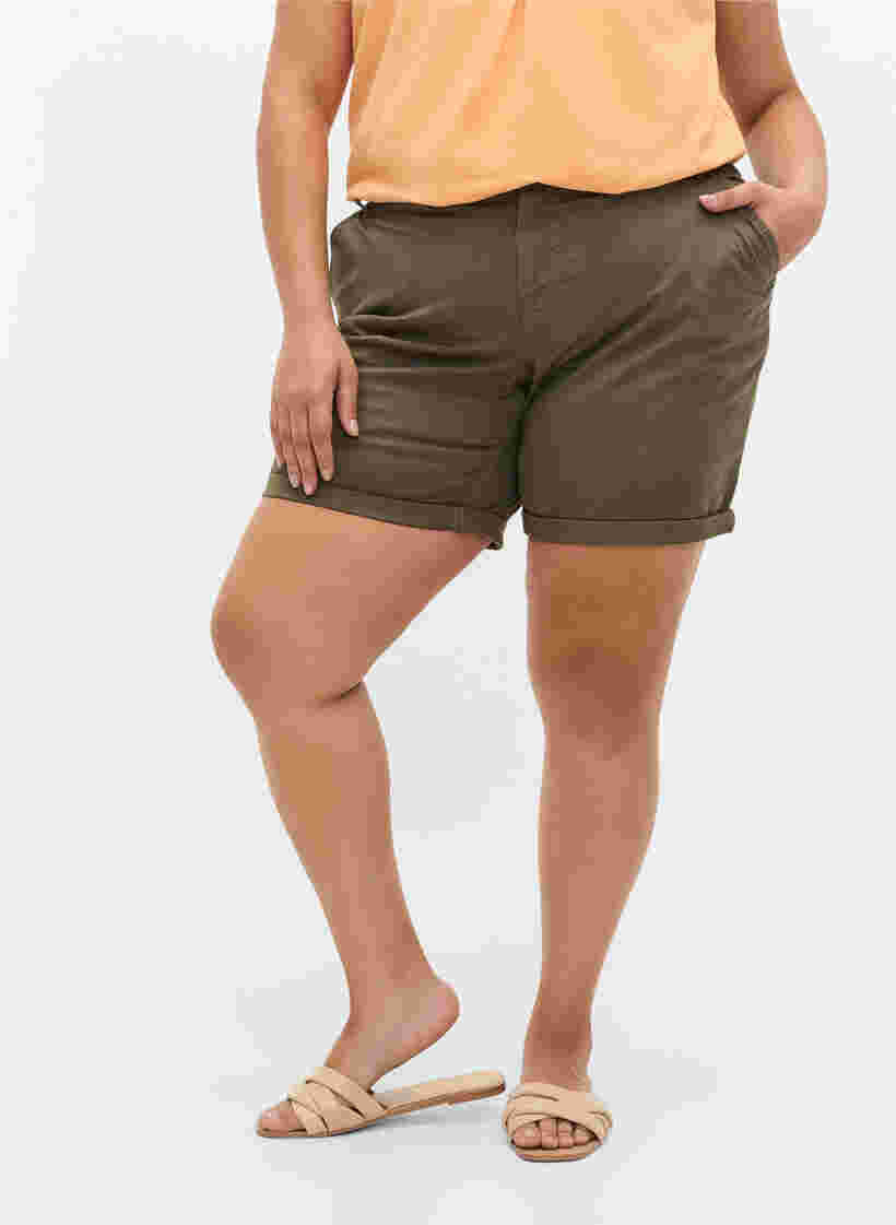 Shorts i bomull med lommer, Tarmac, Model image number 1