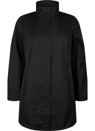 Jakke med lommer og høy krage, Black