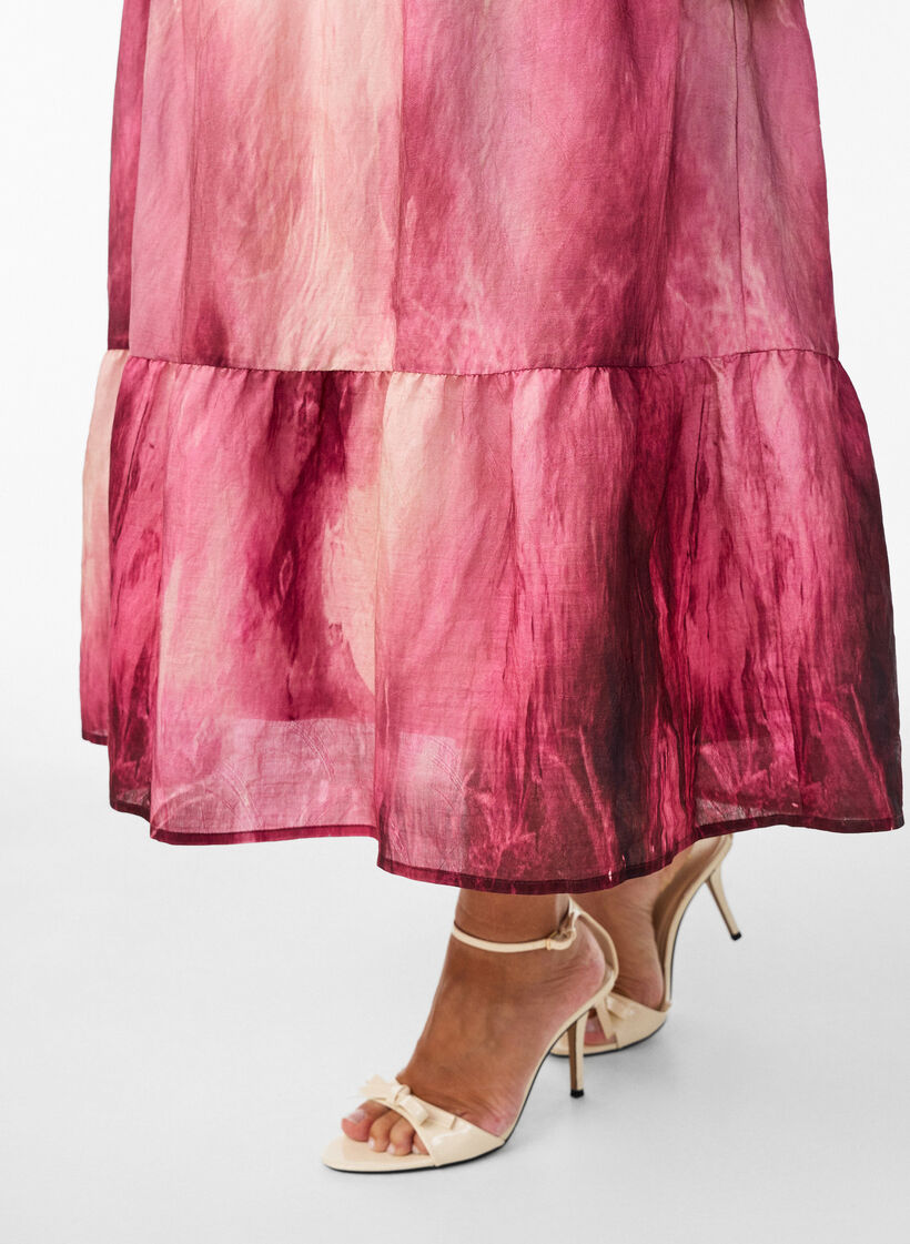 Midikjole med halterneck, Rosa, Model image number 3
