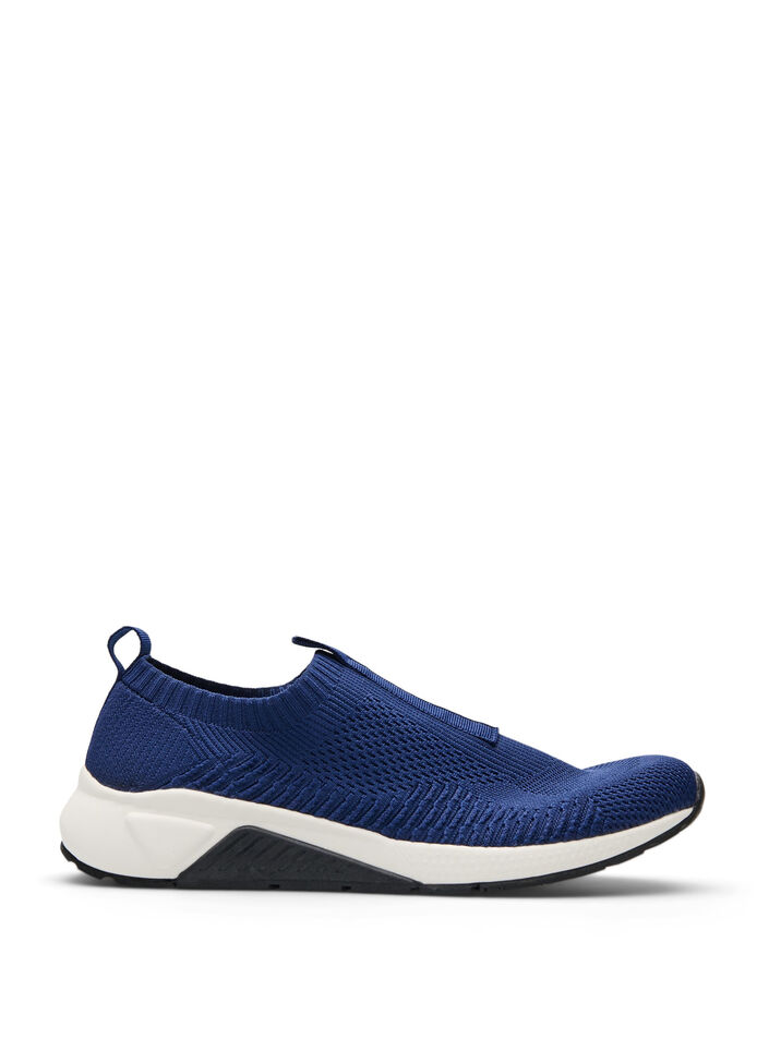 Wide fit - Slip-on joggesko, Blå, Packshot image number 0