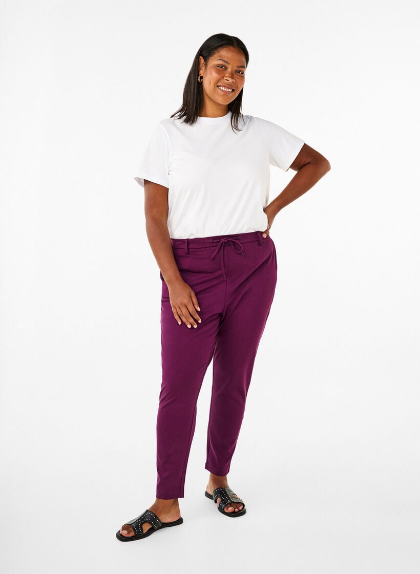 Croppede Maddison-bukser, Lilla, Model image number 0