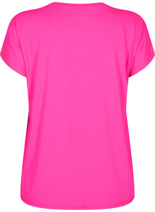 Kortermet trenings-T-skjorte, Neon Pink Glo, Packshot image number 1