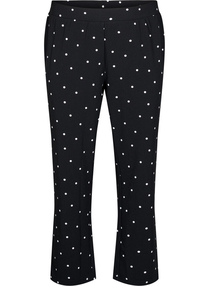 Bukser med rett passform, Svart, Packshot image number 0