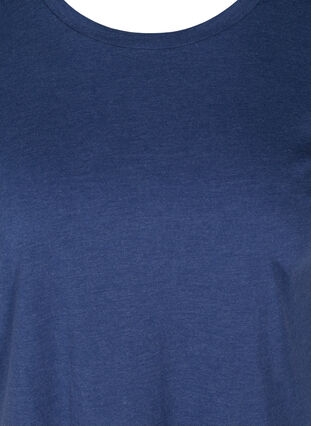T-skjorte i bomullsmiks, Twilight Blue Mel., Packshot image number 2