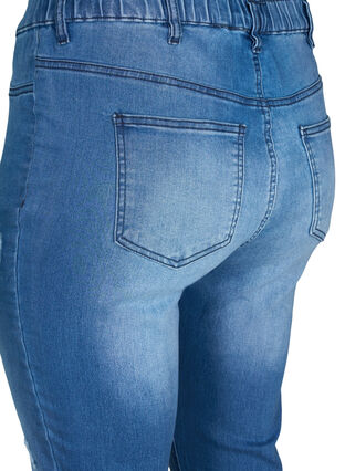 Zizzi Jeggings med splitt, Dark blue, Packshot image number 3