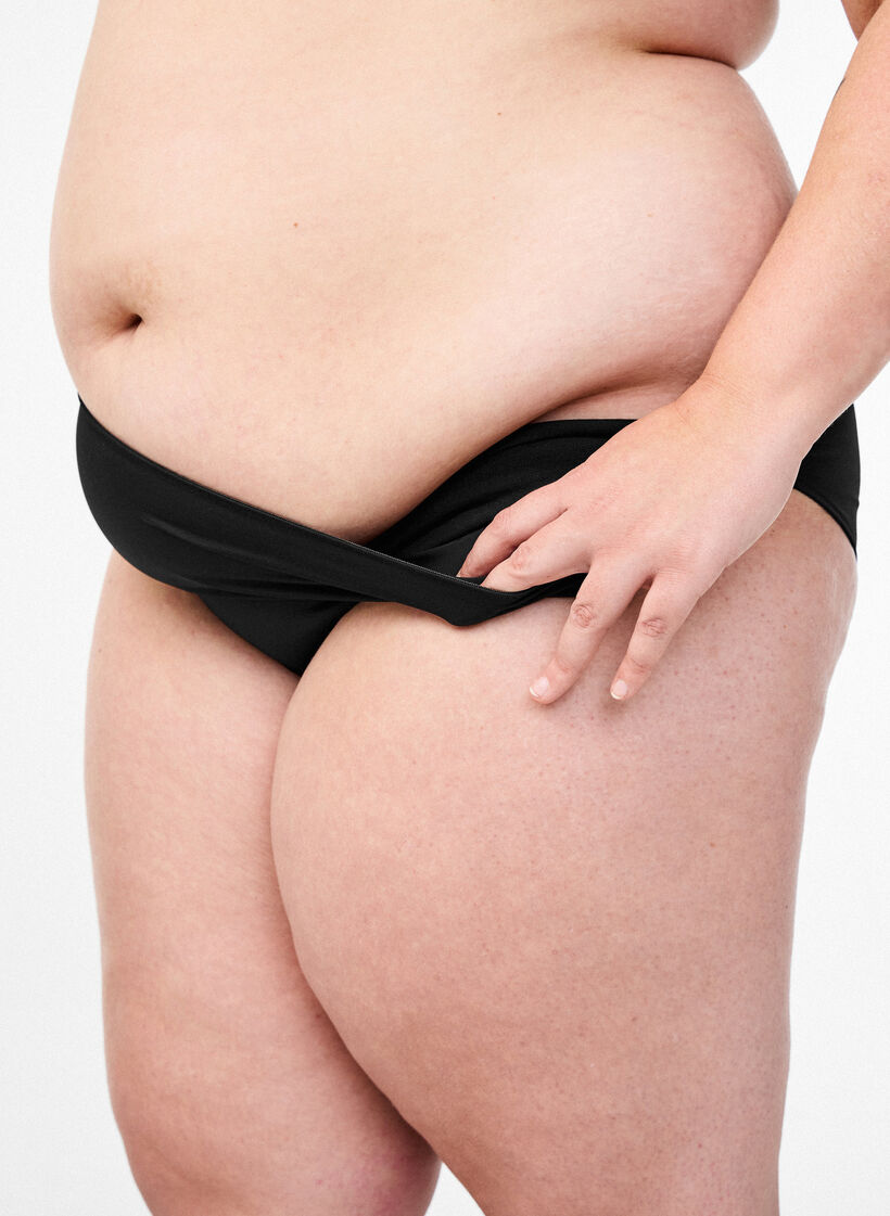 Microfibertruser med innerlomme, Svart, Model image number 0