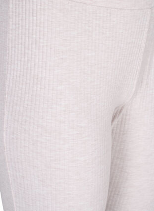 Tettsittende bukse i ribbet struktur, Natural Mélange, Packshot image number 2