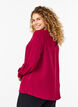 Bluse med blondedetaljer, Red Plum, Model image number 1