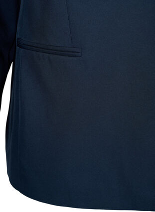 FLASH - Enkel blazer med knapp, Navy Blazer, Packshot image number 3